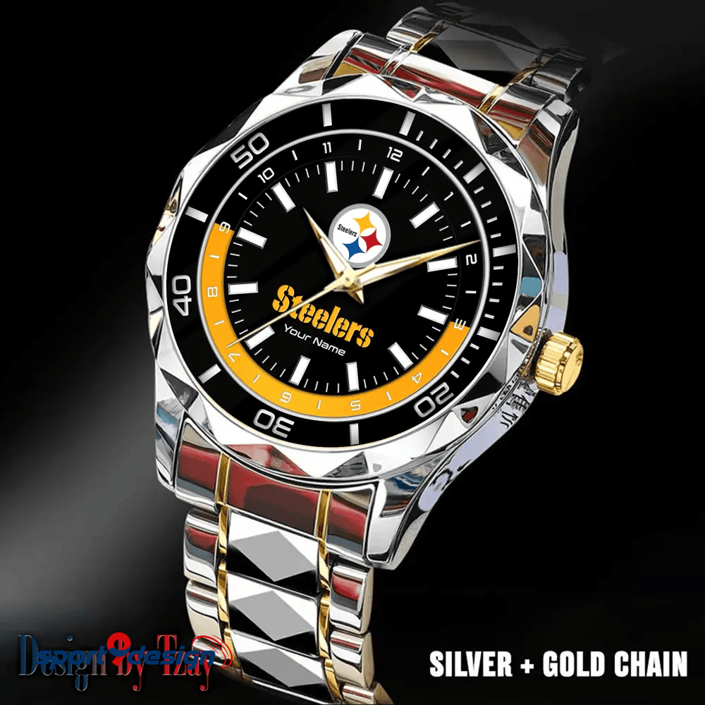 Pittsburgh Steelers Business Watch For Men Automatic Mechanical Stainless Steel Band 2025