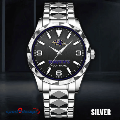 Baltimore Ravens Business Watch For Men Automatic Mechanical Stainless Steel Band 2025