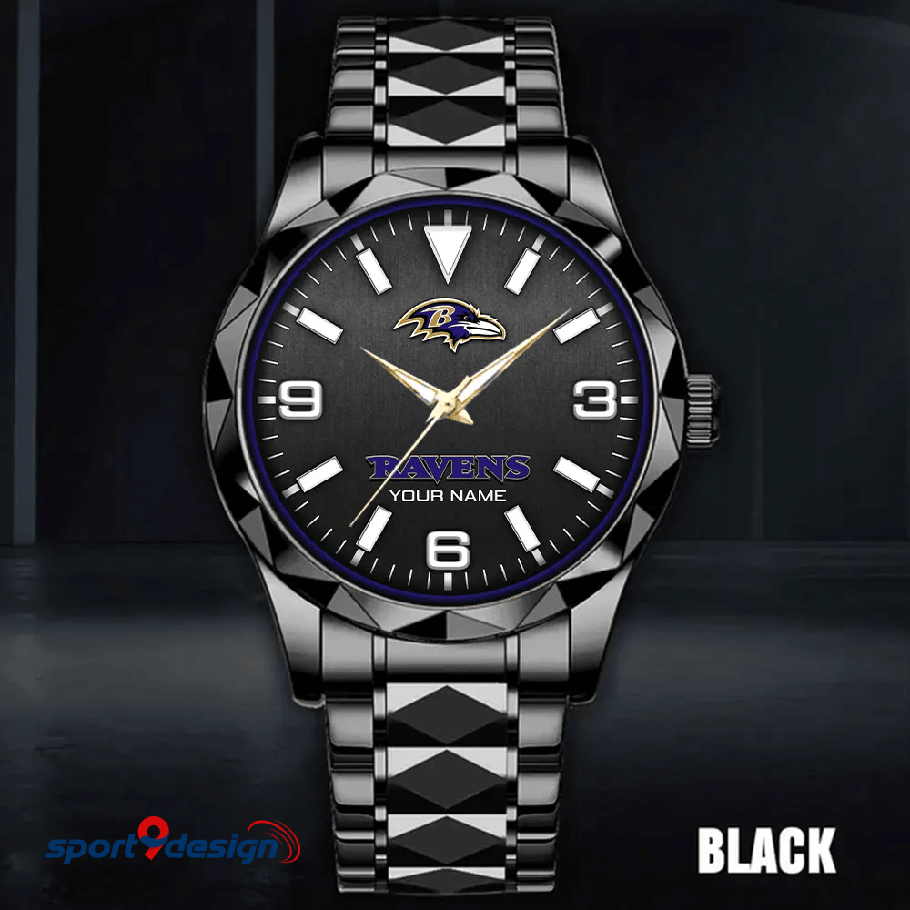 Baltimore Ravens Business Watch For Men Automatic Mechanical Stainless Steel Band 2025