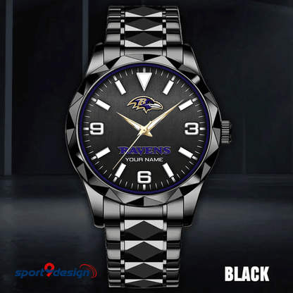 Baltimore Ravens Business Watch For Men Automatic Mechanical Stainless Steel Band 2025