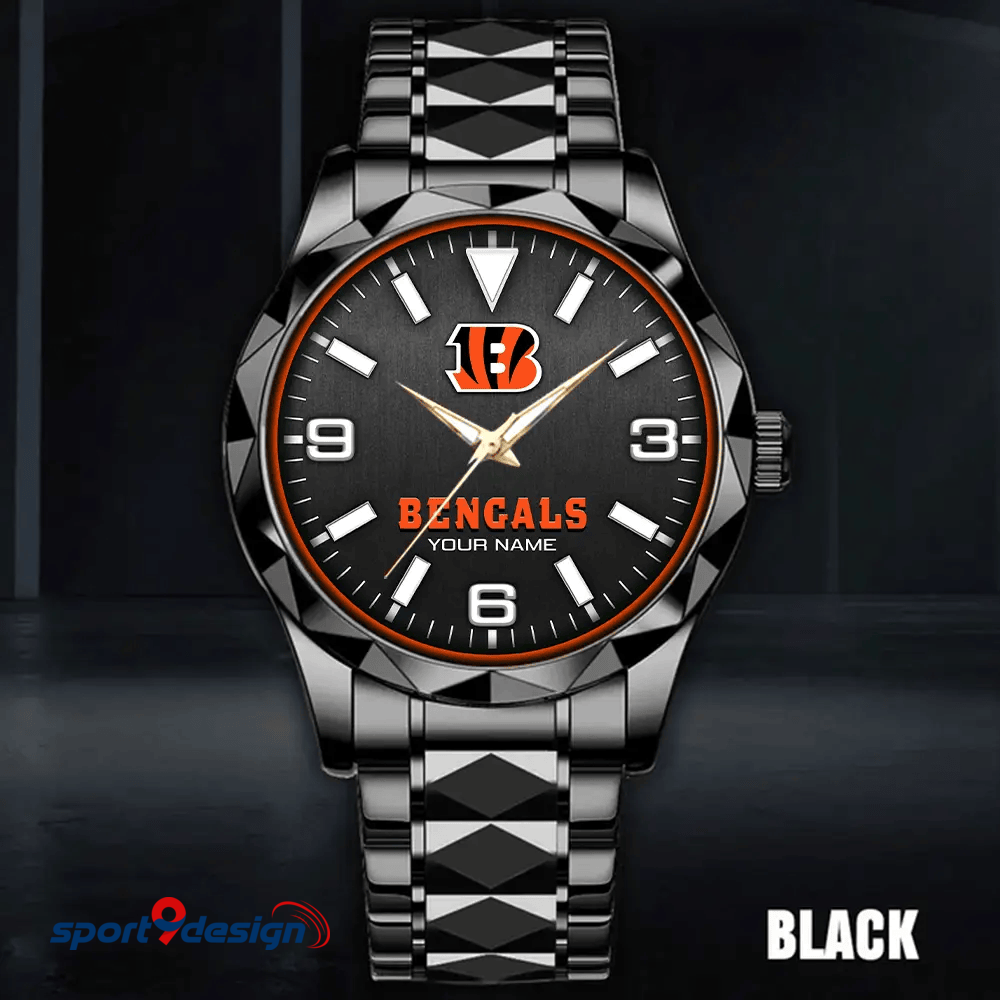 Cincinnati Bengals Business Watch For Men Automatic Mechanical Stainless Steel Band 2025