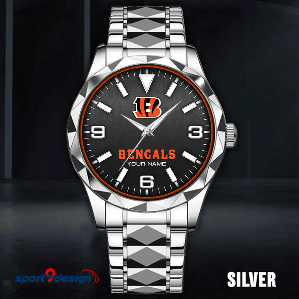 Cincinnati Bengals Business Watch For Men Automatic Mechanical Stainless Steel Band 2025