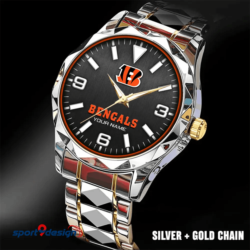Cincinnati Bengals Business Watch For Men Automatic Mechanical Stainless Steel Band 2025