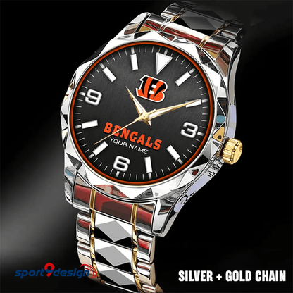 Cincinnati Bengals Business Watch For Men Automatic Mechanical Stainless Steel Band 2025
