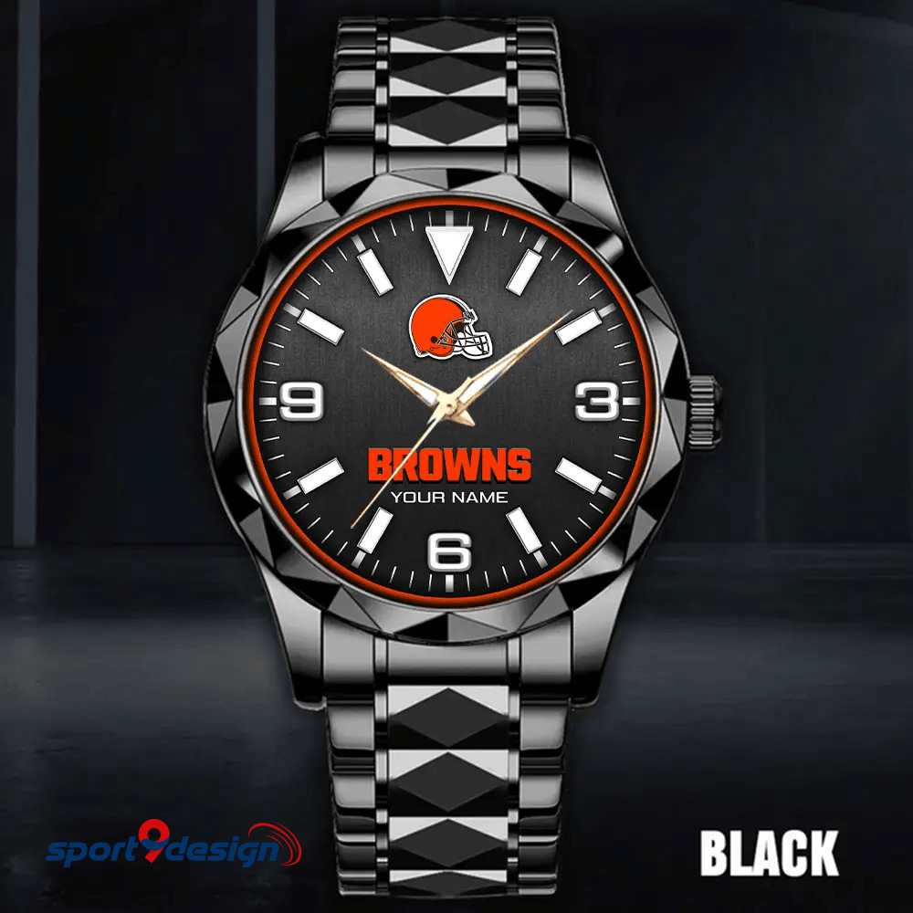 Cleveland Browns Business Watch For Men Automatic Mechanical Stainless Steel Band 2025