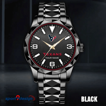 Houston Texans Business Watch For Men Automatic Mechanical Stainless Steel Band 2025