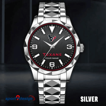 Houston Texans Business Watch For Men Automatic Mechanical Stainless Steel Band 2025