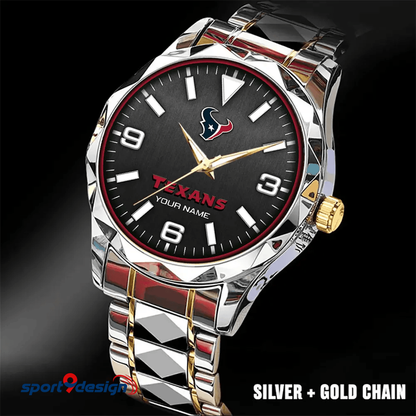 Houston Texans Business Watch For Men Automatic Mechanical Stainless Steel Band 2025