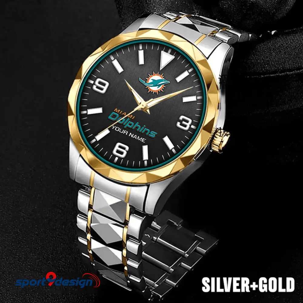 Miami Dolphins Business Watch For Men Automatic Mechanical Stainless Steel Band 2025