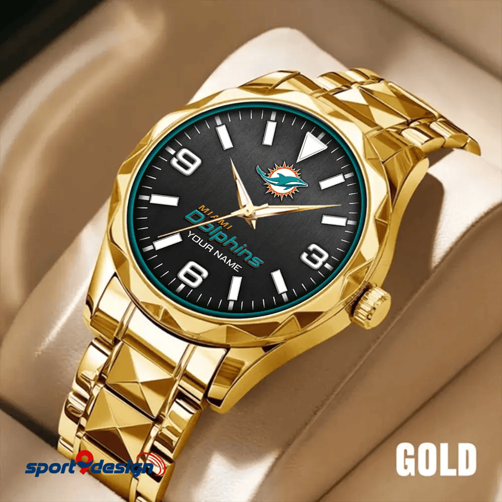 Miami Dolphins Business Watch For Men Automatic Mechanical Stainless Steel Band 2025