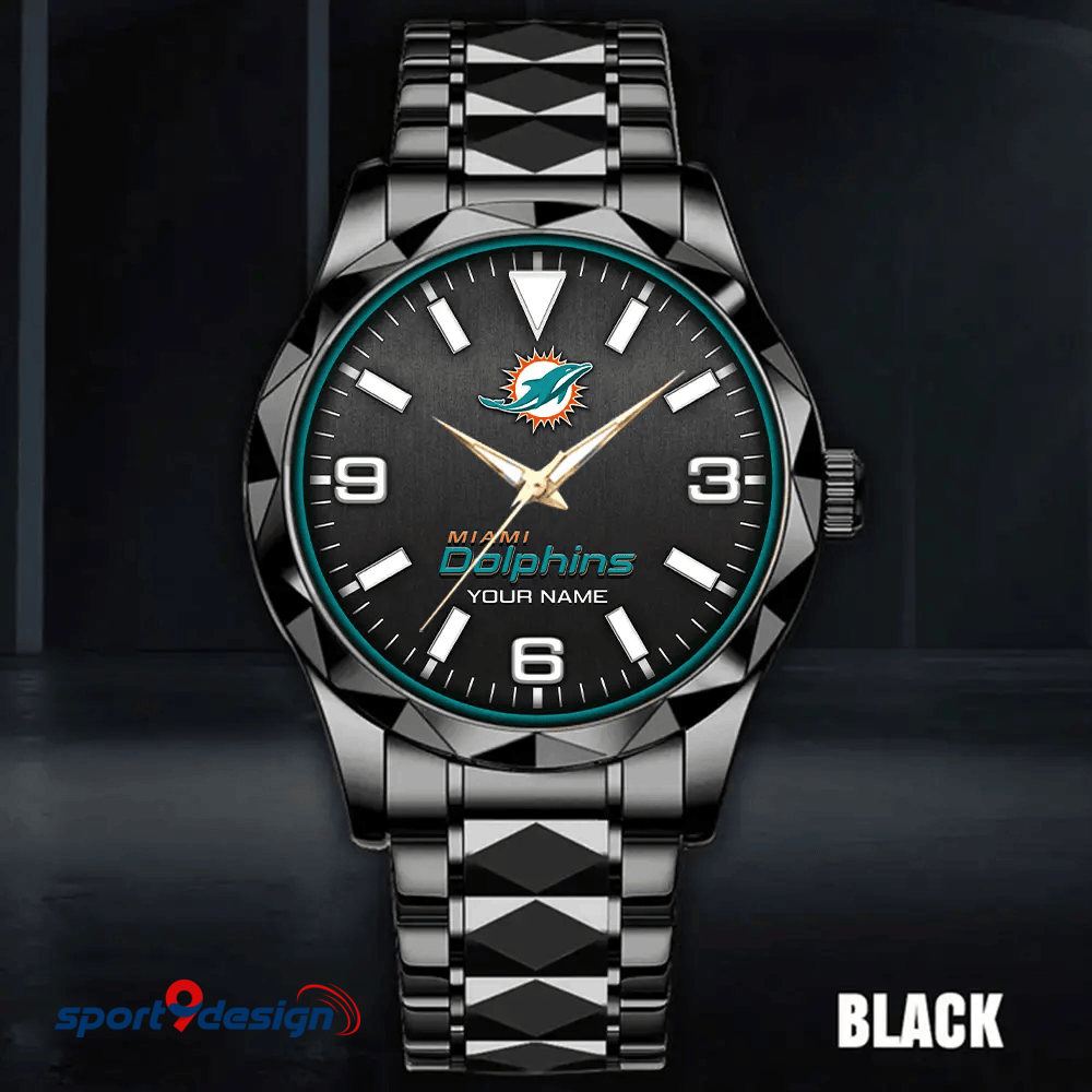 Miami Dolphins Business Watch For Men Automatic Mechanical Stainless Steel Band 2025