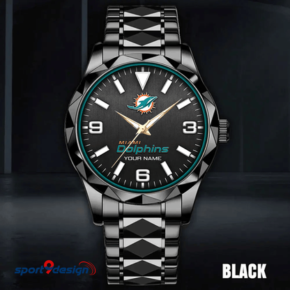 Miami Dolphins Business Watch For Men Automatic Mechanical Stainless Steel Band 2025
