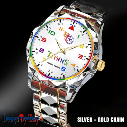 Tennessee Titans Business Watch For Men Automatic Mechanical Stainless Steel Band 2025