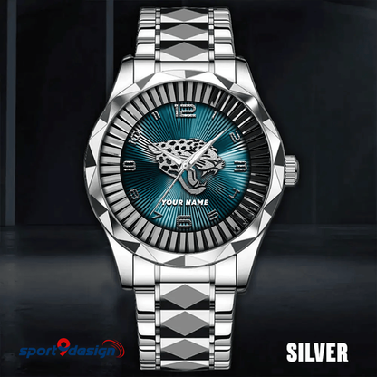 Jacksonville Jaguars Business Watch For Men Automatic Mechanical Stainless Steel Band 2025