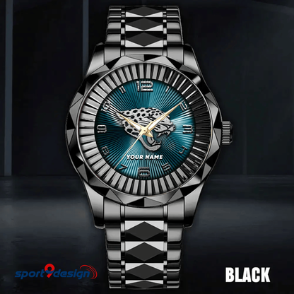 Jacksonville Jaguars Business Watch For Men Automatic Mechanical Stainless Steel Band 2025