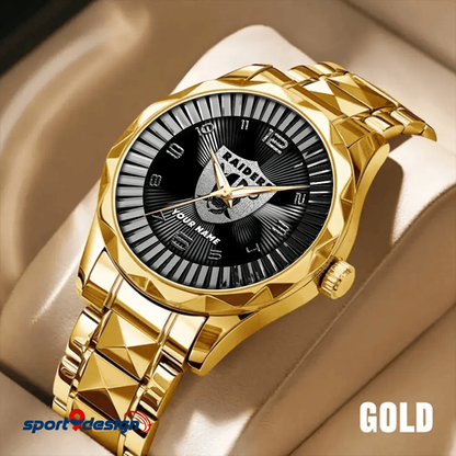 Las Vegas Raiders Business Watch For Men Automatic Mechanical Stainless Steel Band 2025