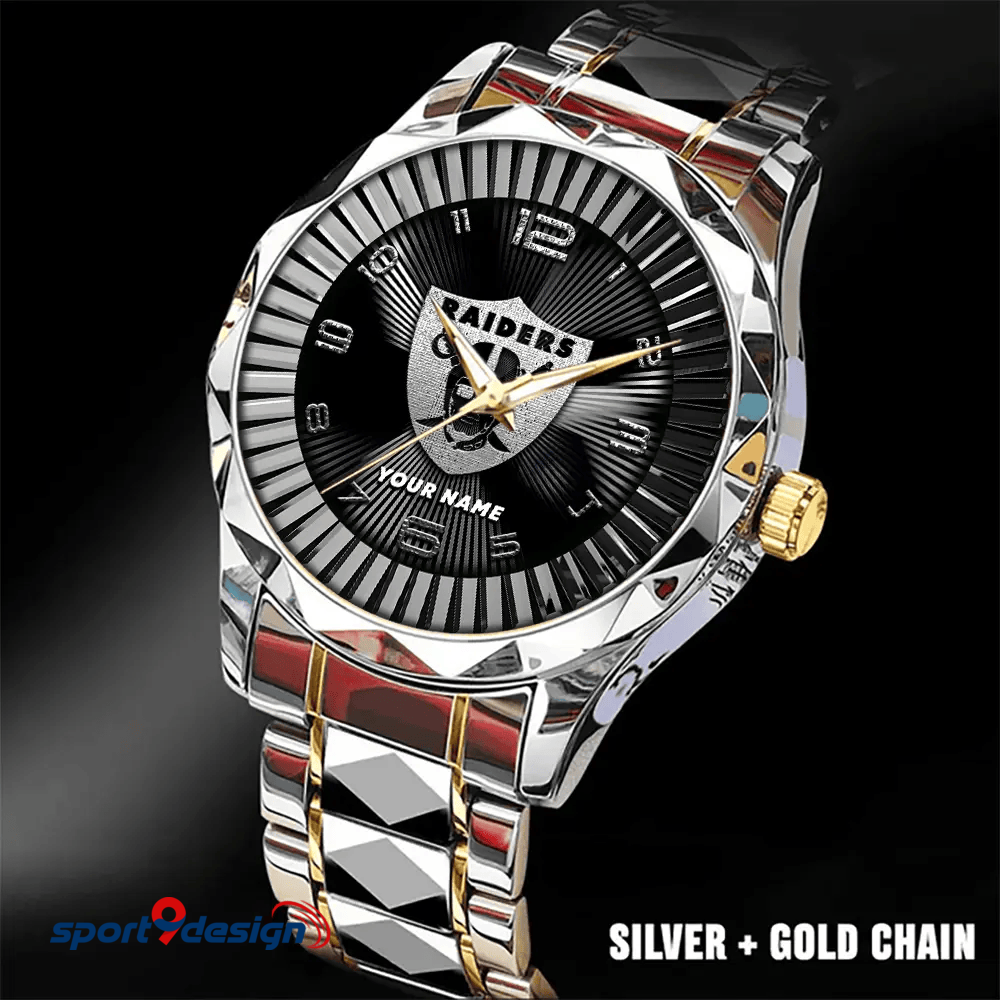 Las Vegas Raiders Business Watch For Men Automatic Mechanical Stainless Steel Band 2025