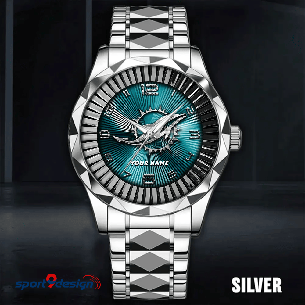 Miami Dolphins Business Watch For Men Automatic Mechanical Stainless Steel Band 2025