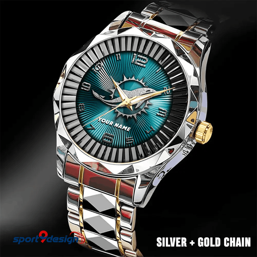 Miami Dolphins Business Watch For Men Automatic Mechanical Stainless Steel Band 2025