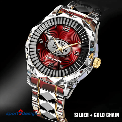 San Francisco 49ers Business Watch For Men Automatic Mechanical Stainless Steel Band 2025