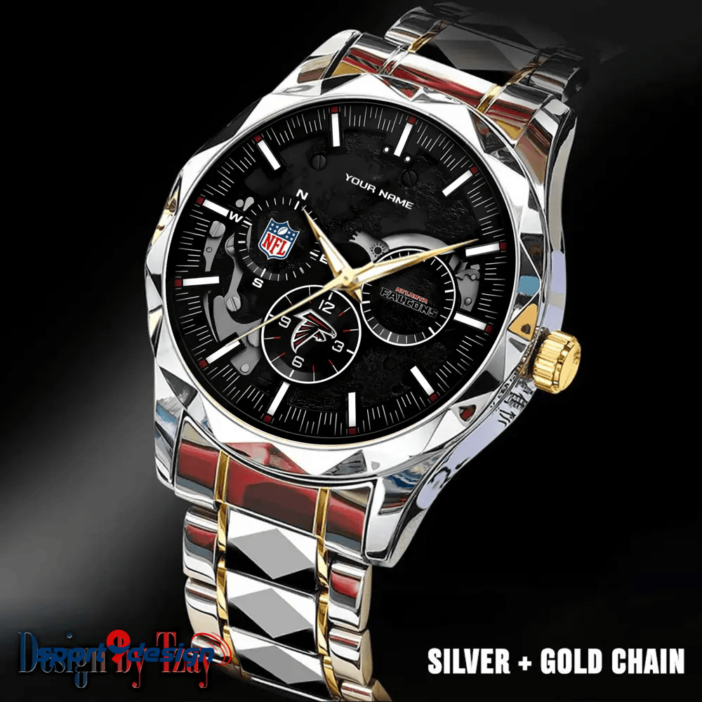 Atlanta Falcons Business Watch For Men Automatic Mechanical Stainless Steel Band 2025