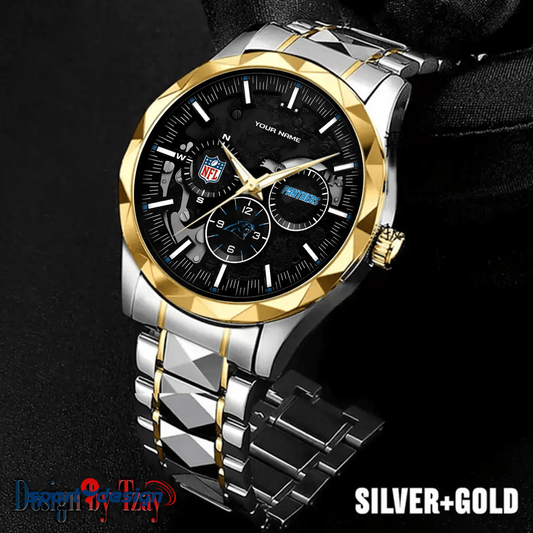 Carolina Panthers Business Watch For Men Automatic Mechanical Stainless Steel Band 2025