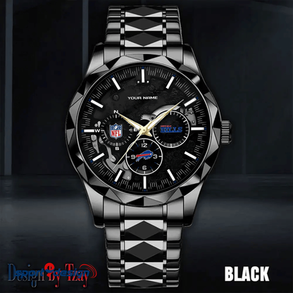 Buffalo Bills Business Watch For Men Automatic Mechanical Stainless Steel Band 2025
