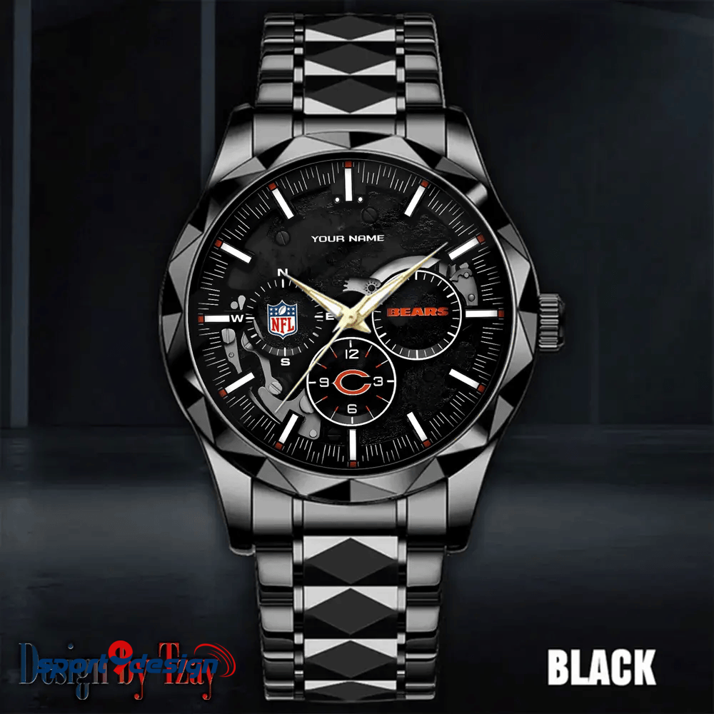 Chicago Bears Business Watch For Men Automatic Mechanical Stainless Steel Band 2025