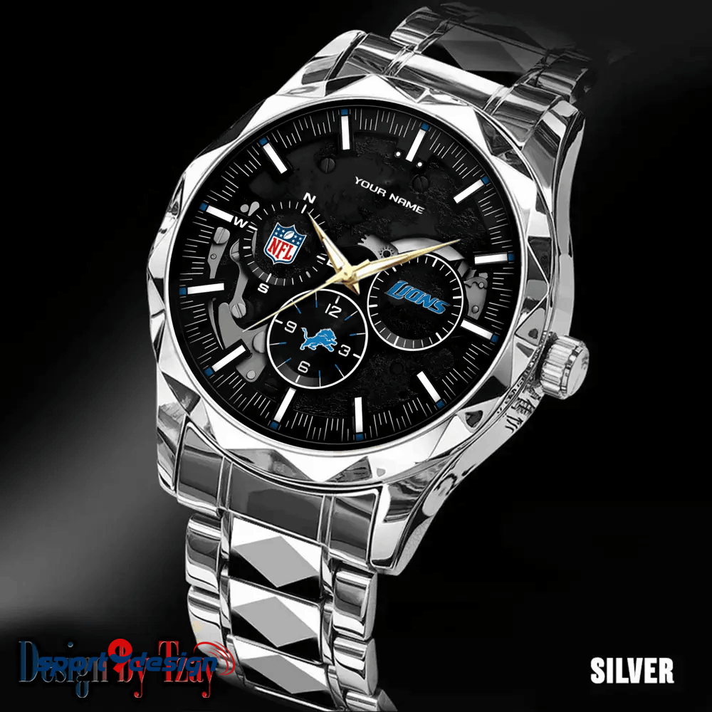 Detroit Lions Business Watch For Men Automatic Mechanical Stainless Steel Band 2025
