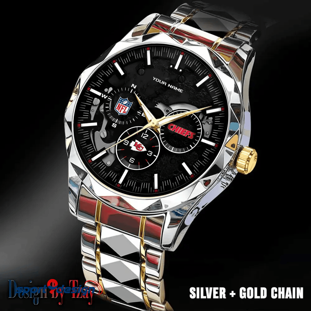 Kansas City Chiefs Business Watch For Men Automatic Mechanical Stainless Steel Band 2025