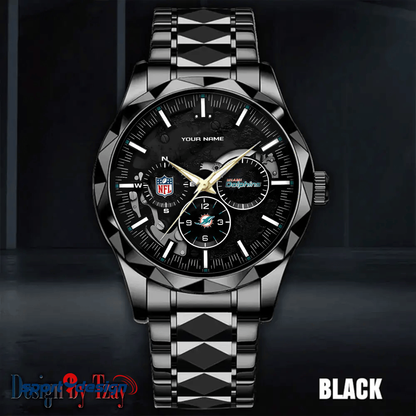 Miami Dolphins Business Watch For Men Automatic Mechanical Stainless Steel Band 2025