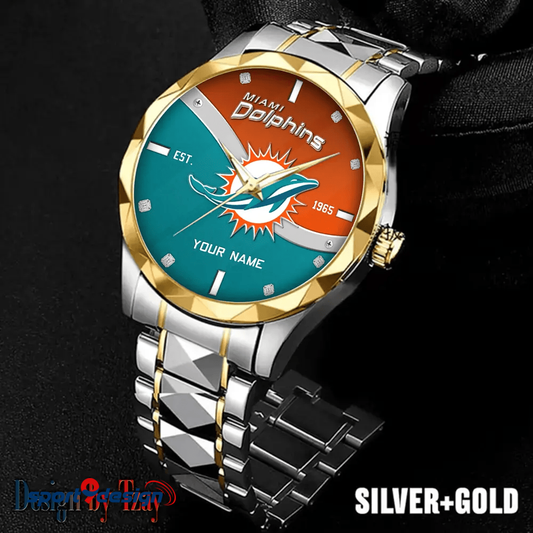Miami Dolphins Warterproof Sports Men Watches Top Brand Luxury Clock Style 2025