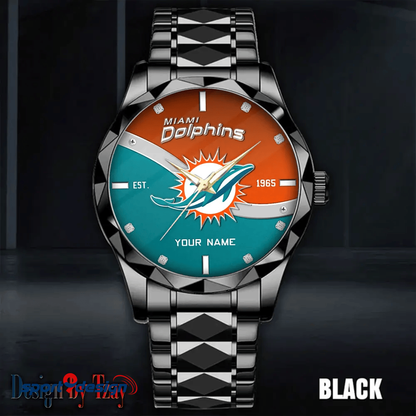 Miami Dolphins Warterproof Sports Men Watches Top Brand Luxury Clock Style 2025