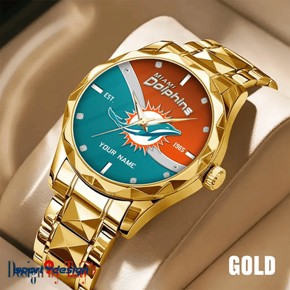 Miami Dolphins Warterproof Sports Men Watches Top Brand Luxury Clock Style 2025