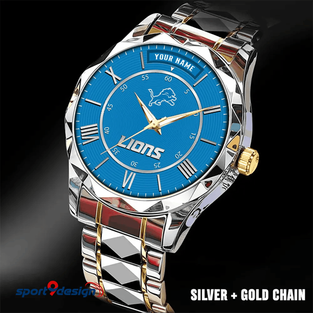 Detroit Lions Business Watch For Men Automatic Mechanical Stainless Steel Band 2025