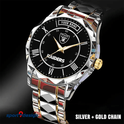 Las Vegas Raiders Business Watch For Men Automatic Mechanical Stainless Steel Band 2025
