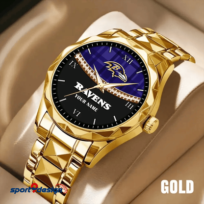 Baltimore Ravens Luxury Diamond Men Watch Trending 2025