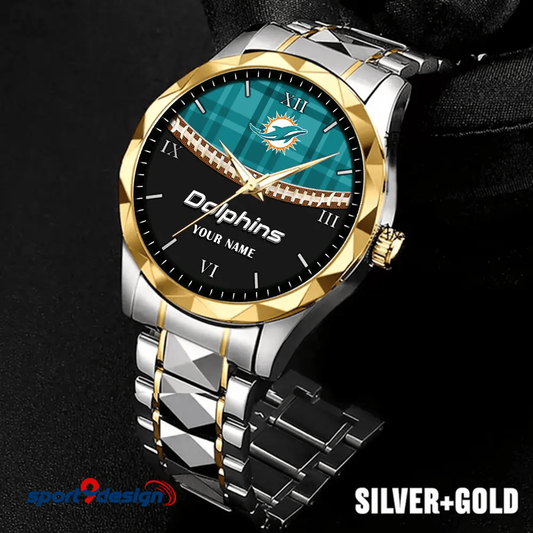 Miami Dolphins Luxury Diamond Men Watch Trending 2025