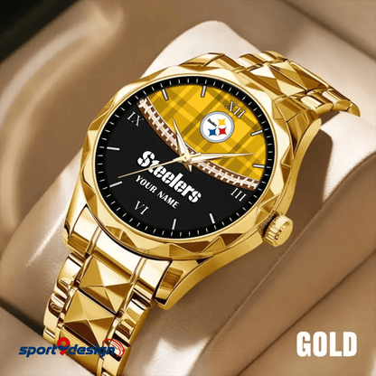 Pittsburgh Steelers Luxury Diamond Men Watch Trending 2025