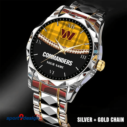 Washington Commanders Luxury Diamond Men Watch Trending 2025