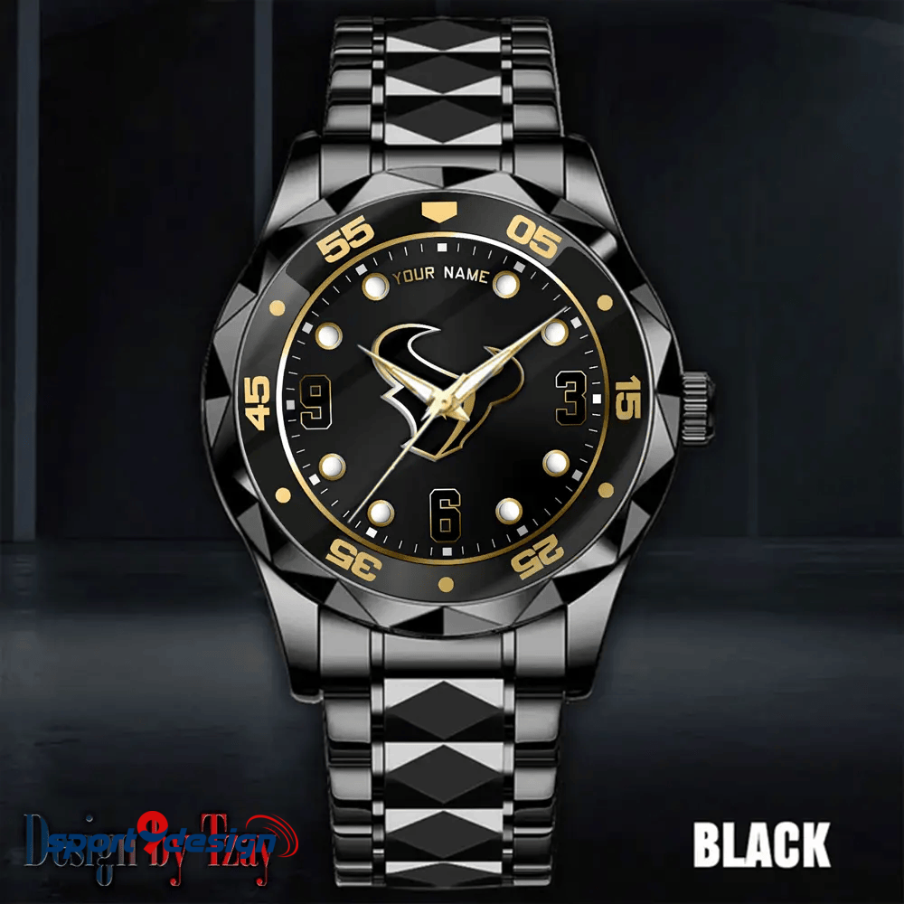 Houston Texans Luxury Diamond Men Watch Trending 2025