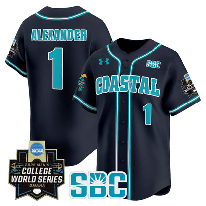 Men's Coastal Carolina Chanticleers 2025 World Series Vapor Premier Limited Jersey - All Stitched