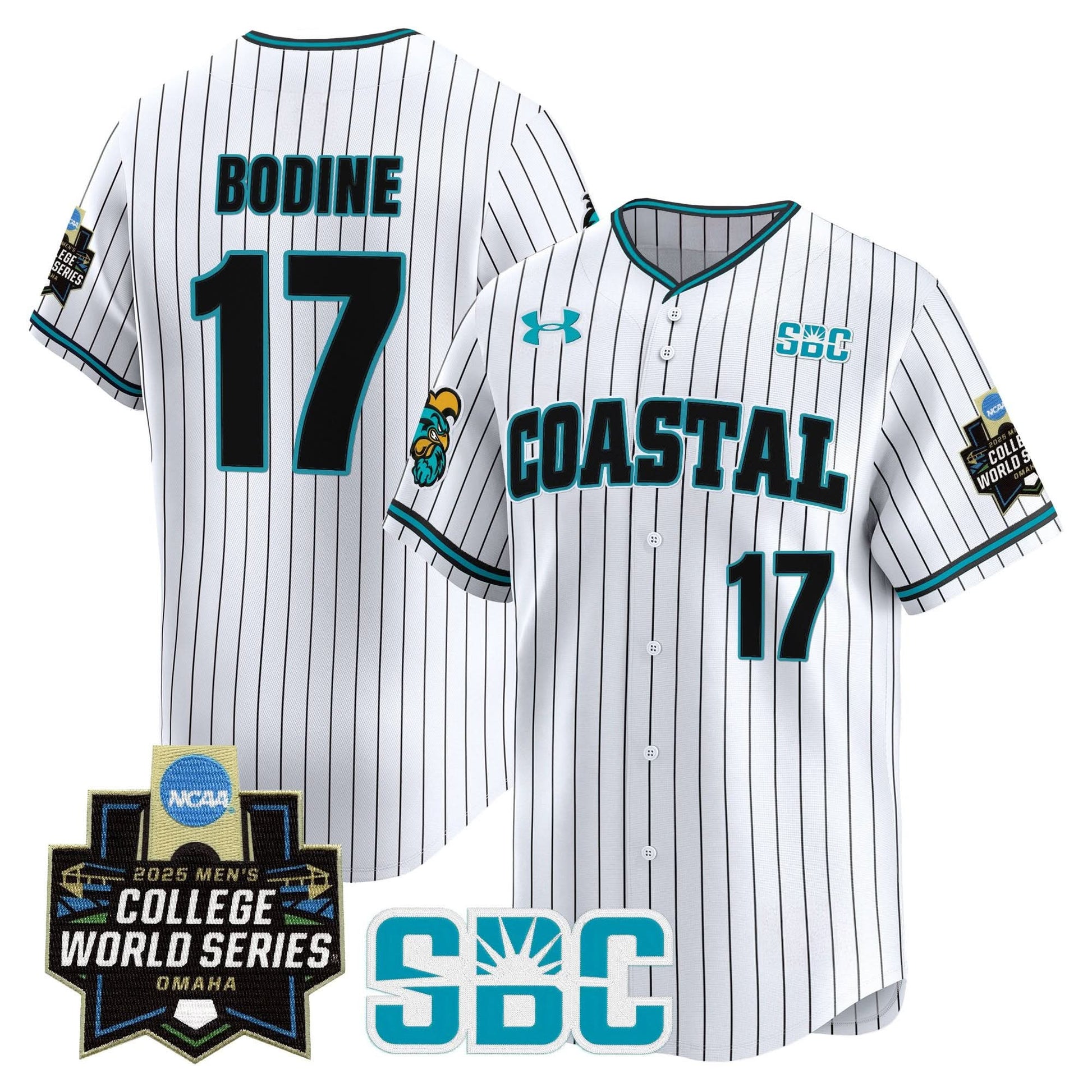 Men's Coastal Carolina Chanticleers 2025 World Series Vapor Premier Limited Jersey - All Stitched