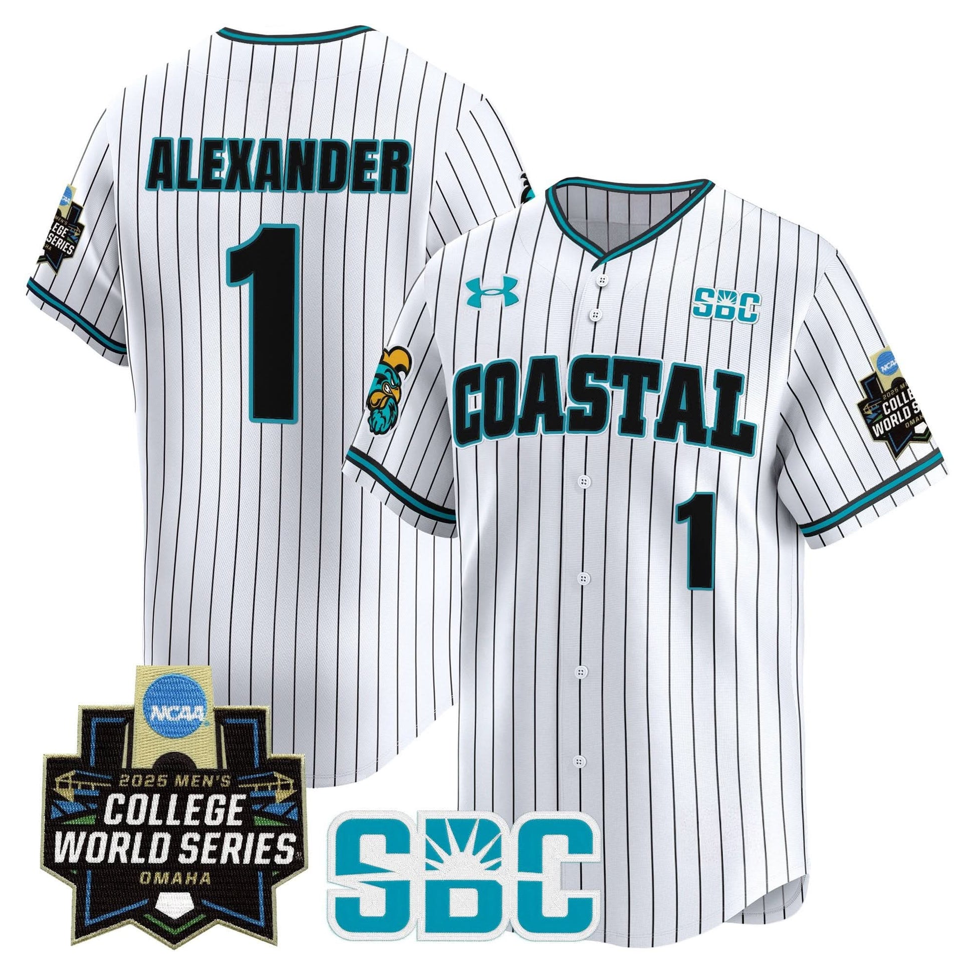 Men's Coastal Carolina Chanticleers 2025 World Series Vapor Premier Limited Jersey - All Stitched
