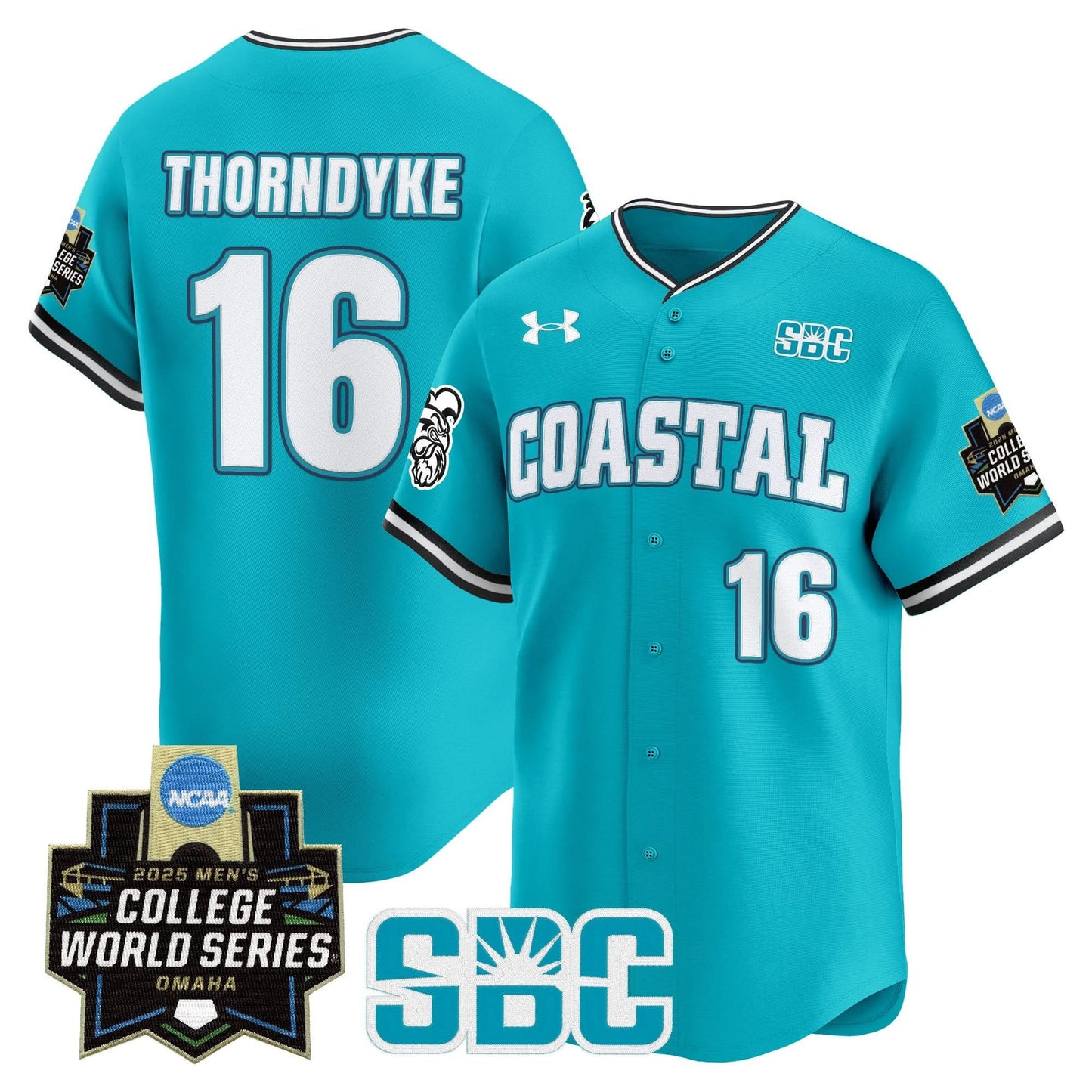 Men's Coastal Carolina Chanticleers 2025 World Series Vapor Premier Limited Jersey - All Stitched