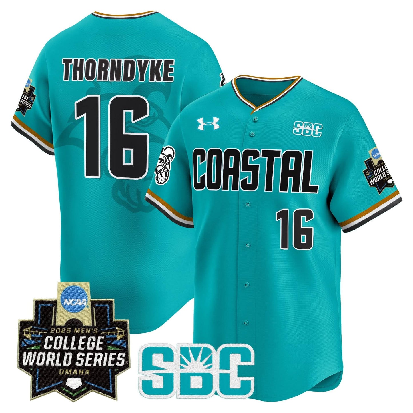 Men's Coastal Carolina Chanticleers 2025 World Series Vapor Premier Limited Jersey - All Stitched