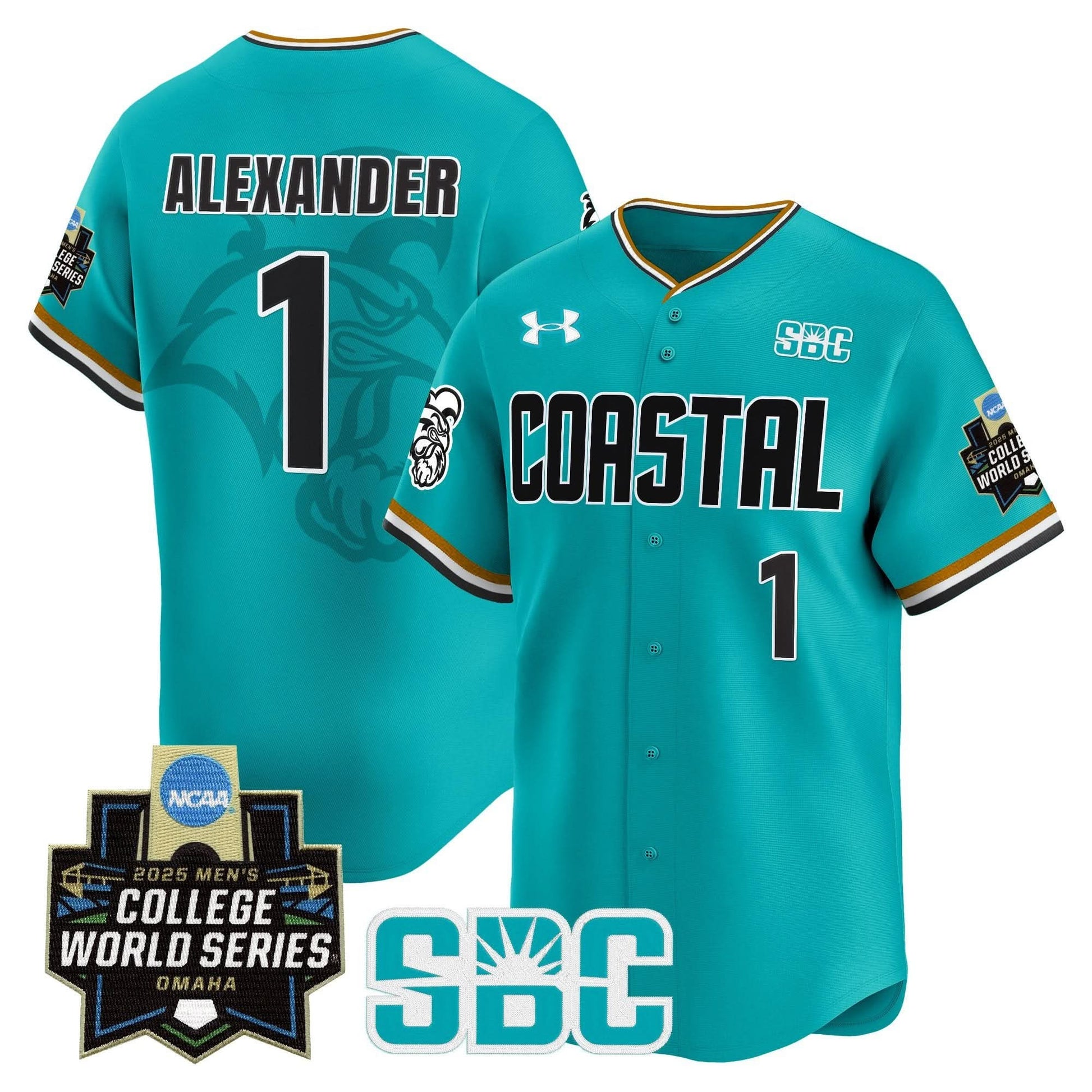 Men's Coastal Carolina Chanticleers 2025 World Series Vapor Premier Limited Jersey - All Stitched