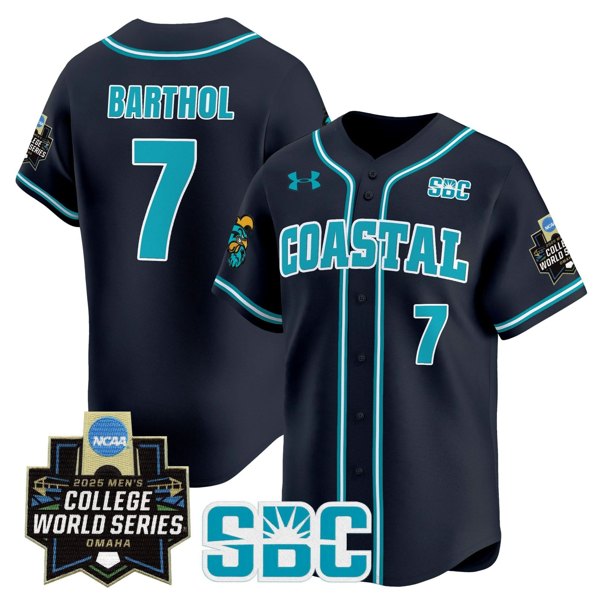 Men's Coastal Carolina Chanticleers 2025 World Series Vapor Premier Limited Jersey - All Stitched