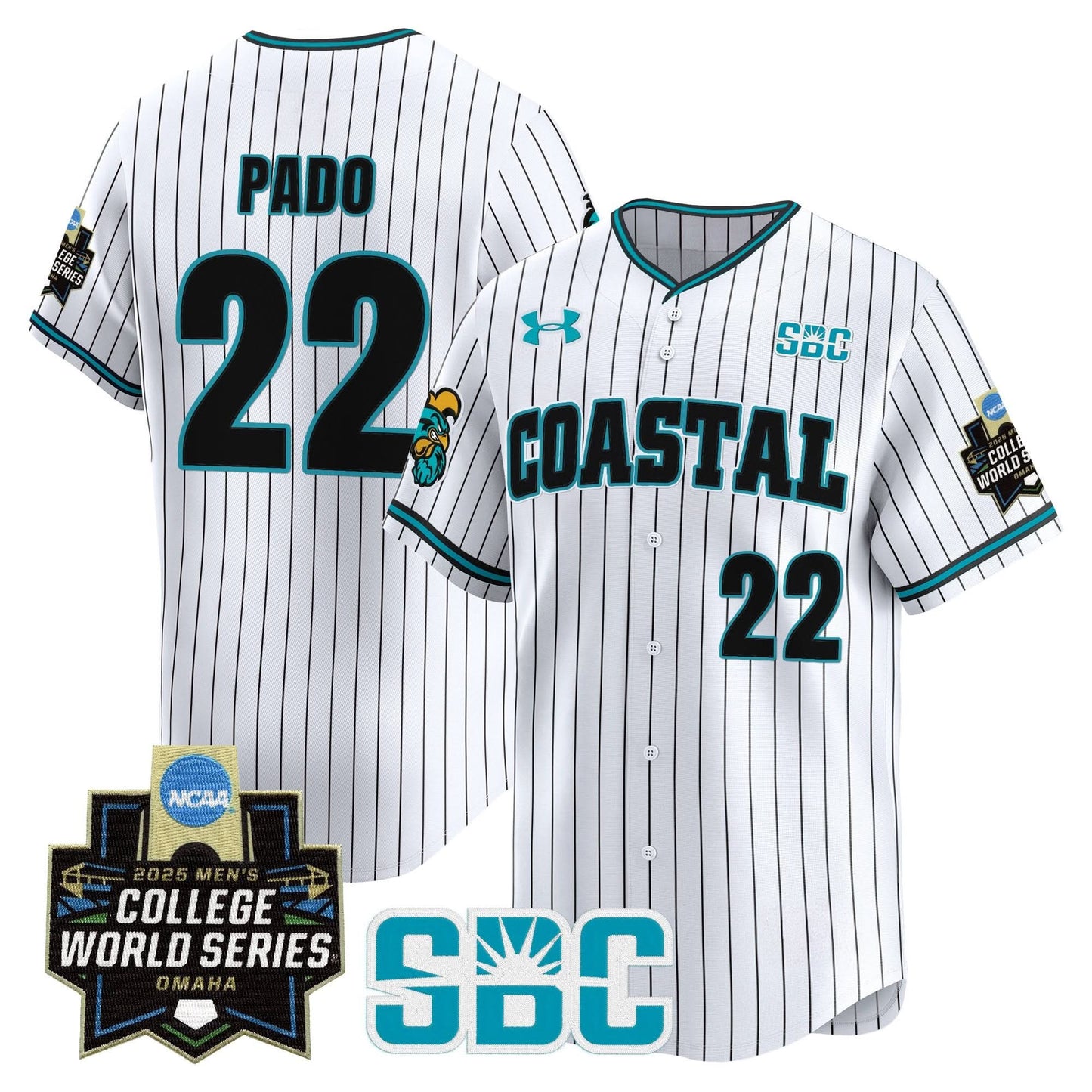 Men's Coastal Carolina Chanticleers 2025 World Series Vapor Premier Limited Jersey - All Stitched