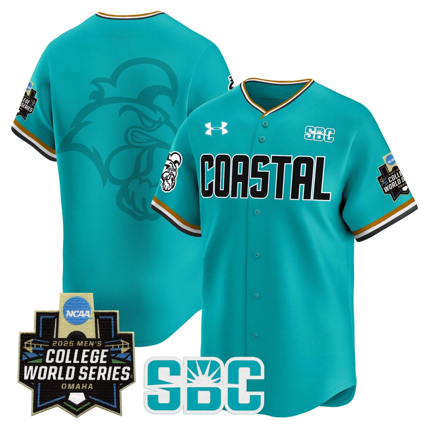 Men's Coastal Carolina Chanticleers 2025 World Series Vapor Premier Limited Jersey - All Stitched